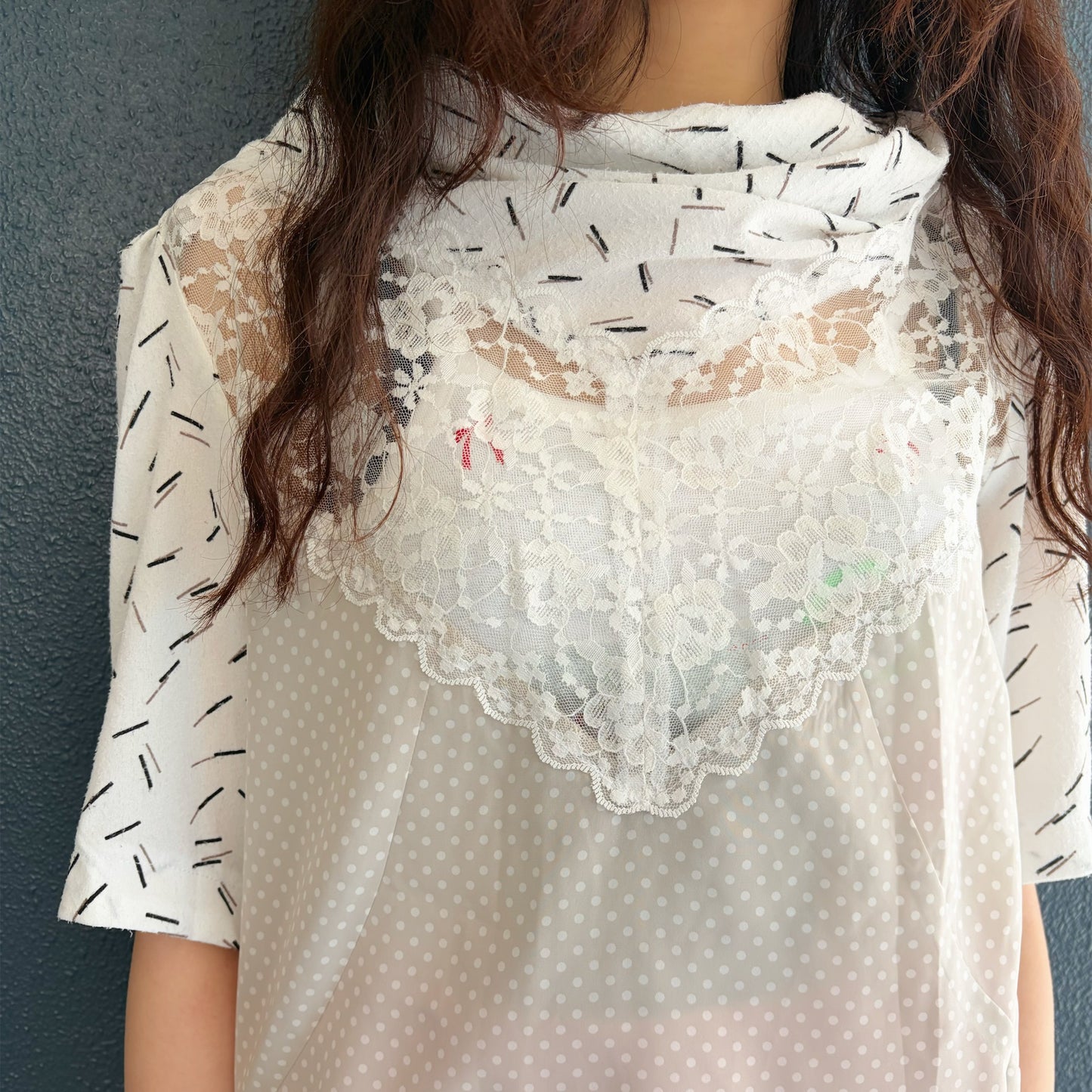 WORKING LADY DRESS / GRAY / ドレープトップ