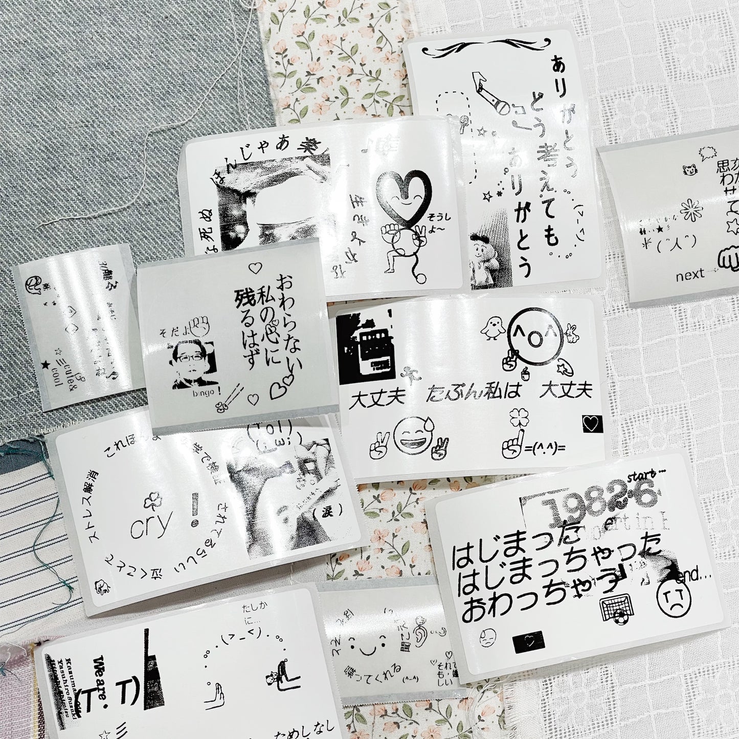 angel 川柳seal（３枚セット） / random sticker set