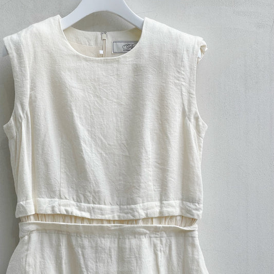 linen one piece / off white / リネンウールワンピース