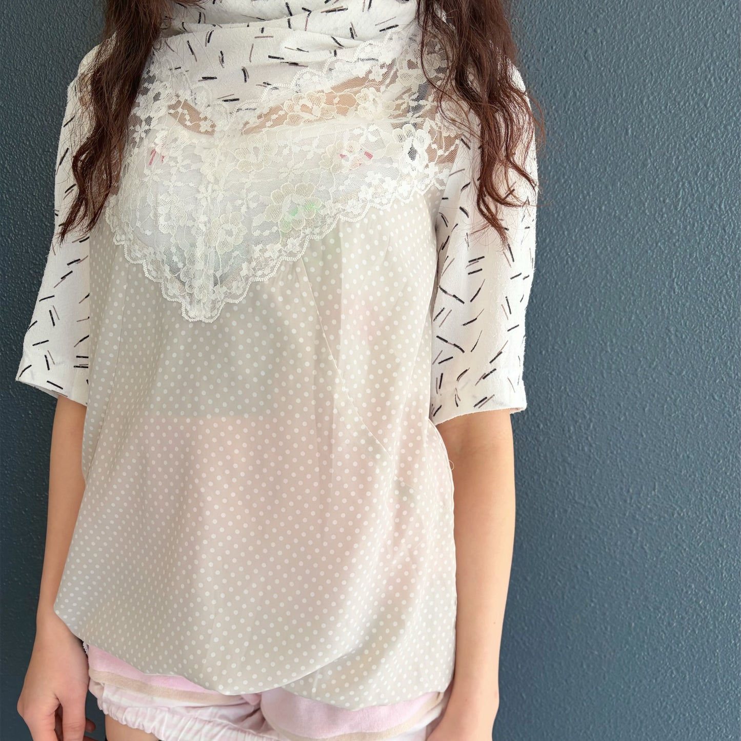 WORKING LADY DRESS / GRAY / ドレープトップ