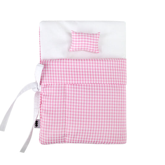 【SHEEP LIMITED】Puffy Bed Book / gingham pink / ノート付きブックカバー