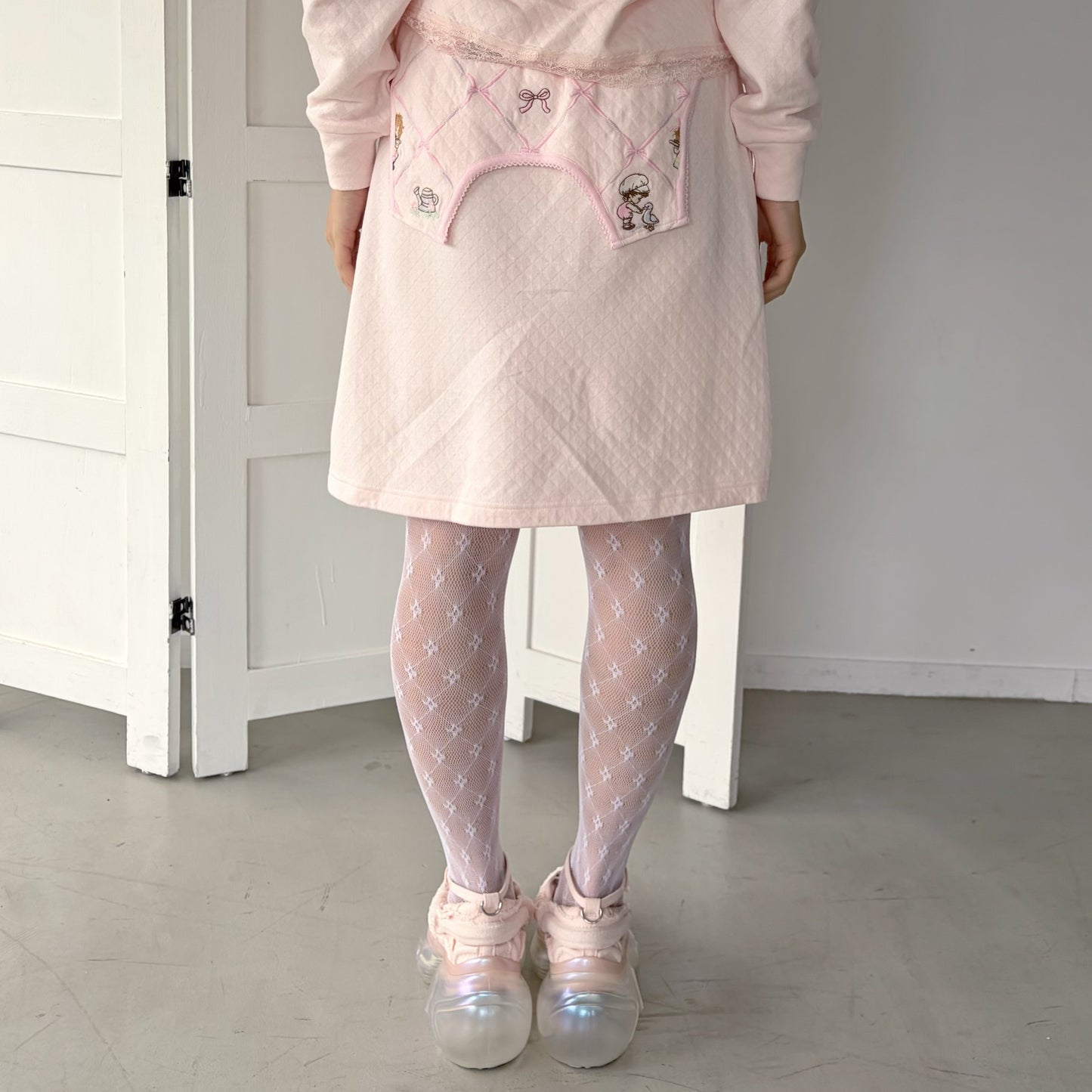 HOMEWEAR SKIRT / PINK / 刺繍スカート