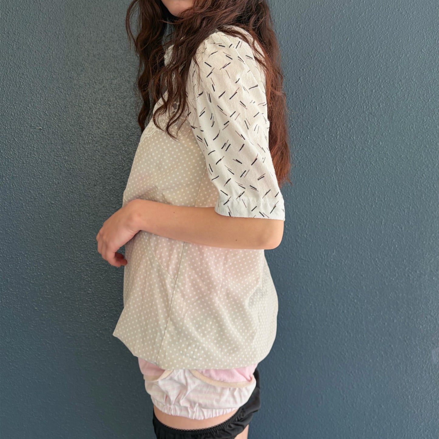 WORKING LADY DRESS / GRAY / ドレープトップ