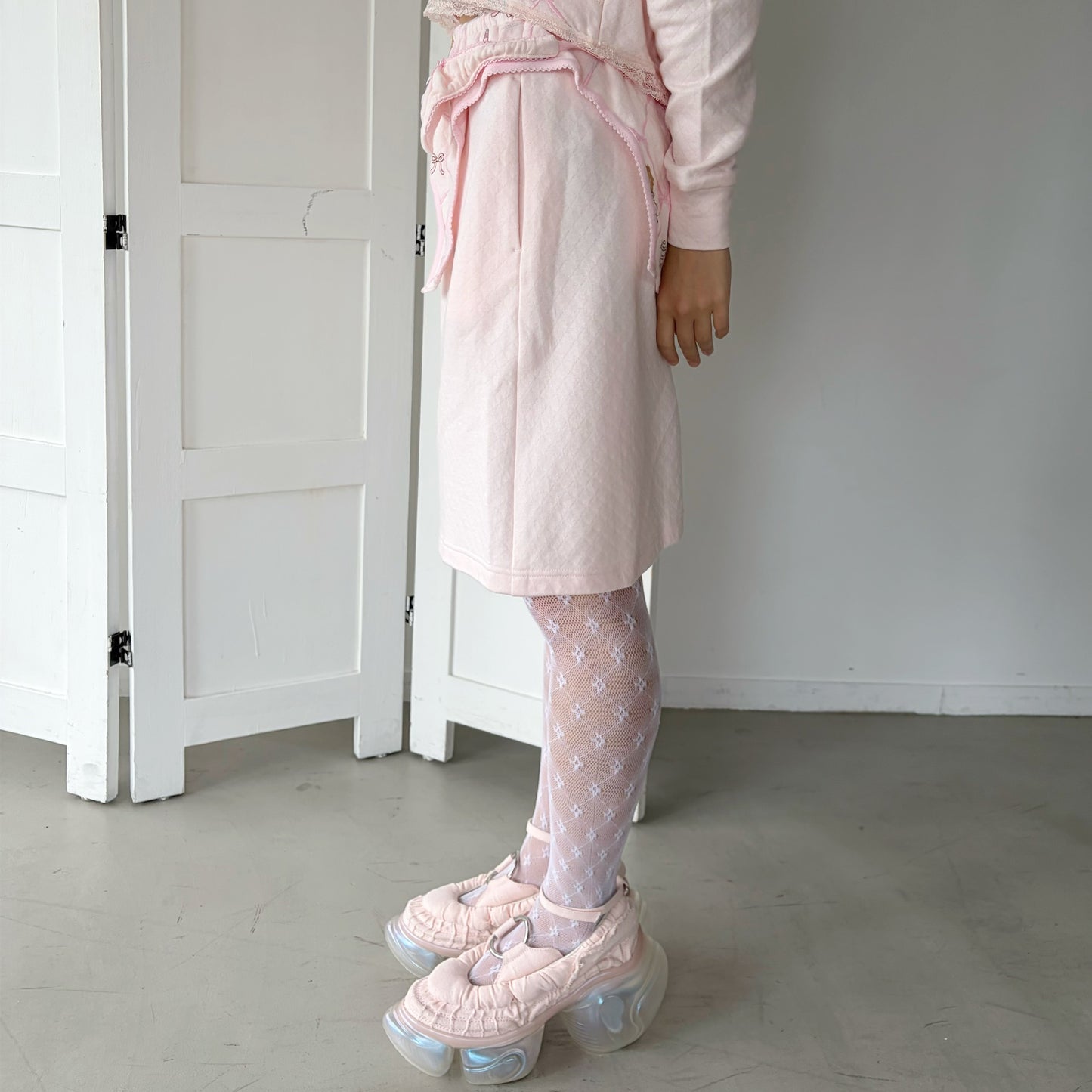 HOMEWEAR SKIRT / PINK / 刺繍スカート