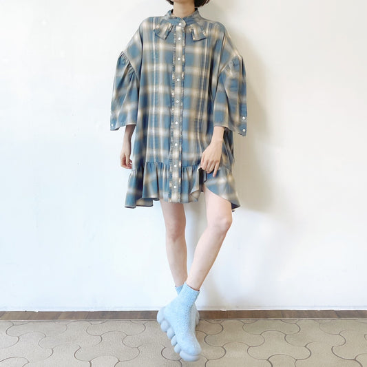 DAY DREAMING BLOUSE / CHECK / フリルブラウス