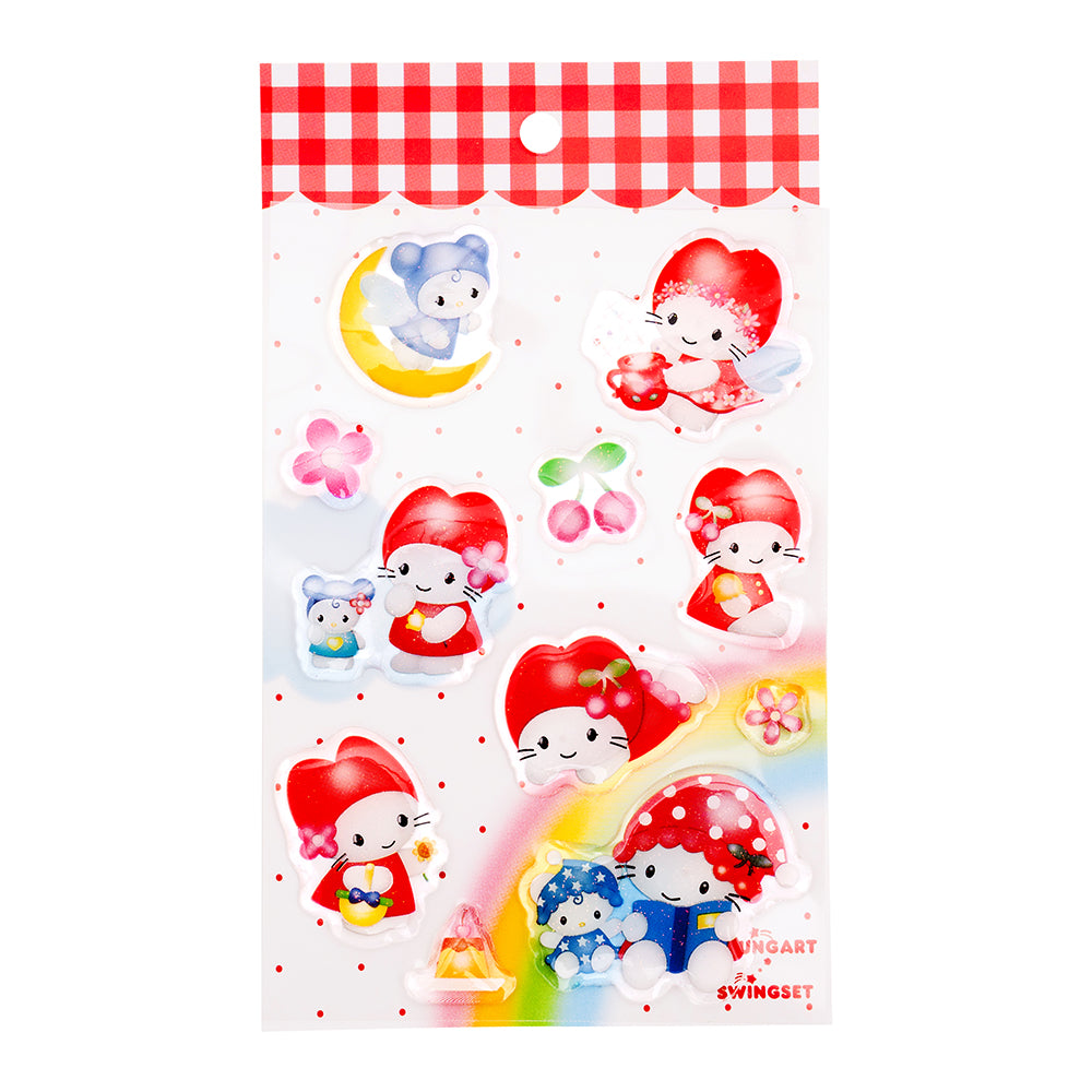 [X YOUNGART] Cherry Pet Glitter Epoxy Sticker / チェリーペットのステッカー