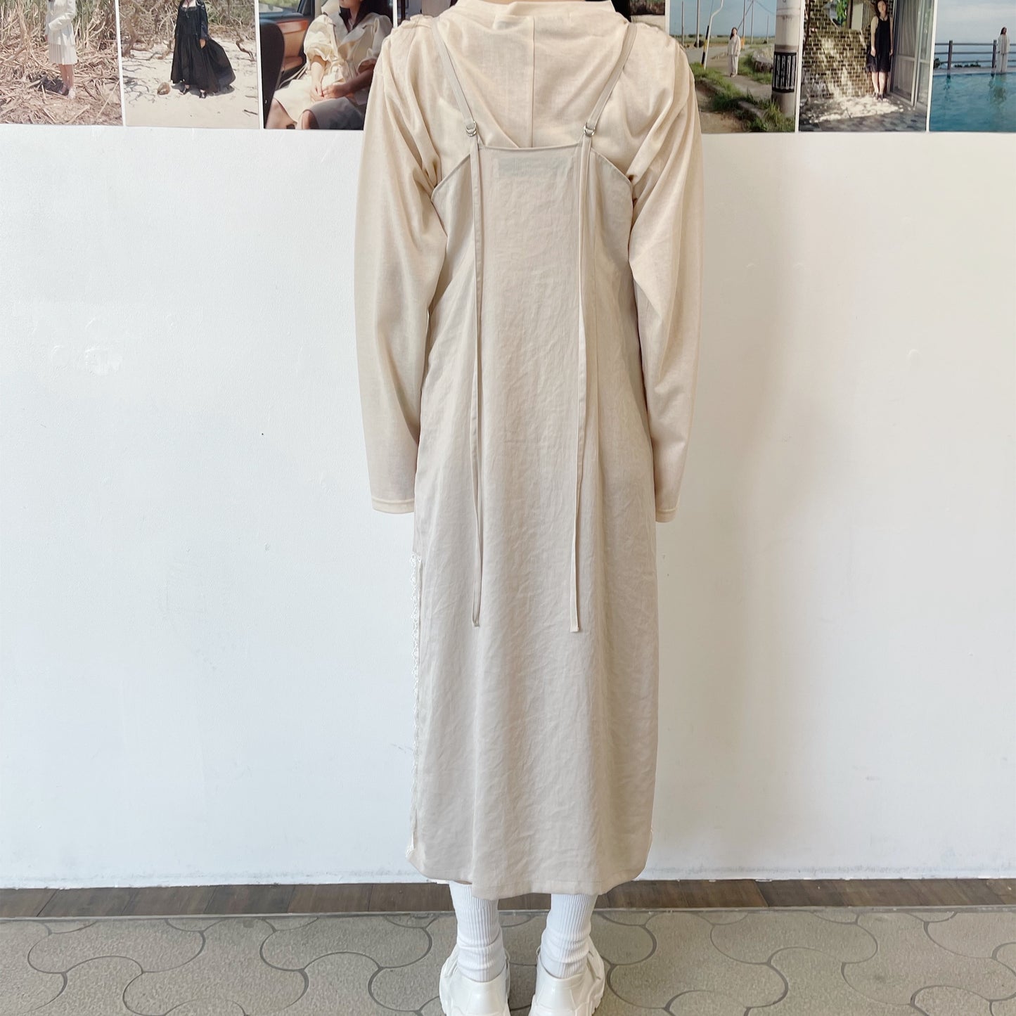 Nancy camisole dress / NUDE BEIGE / キャミソールドレス