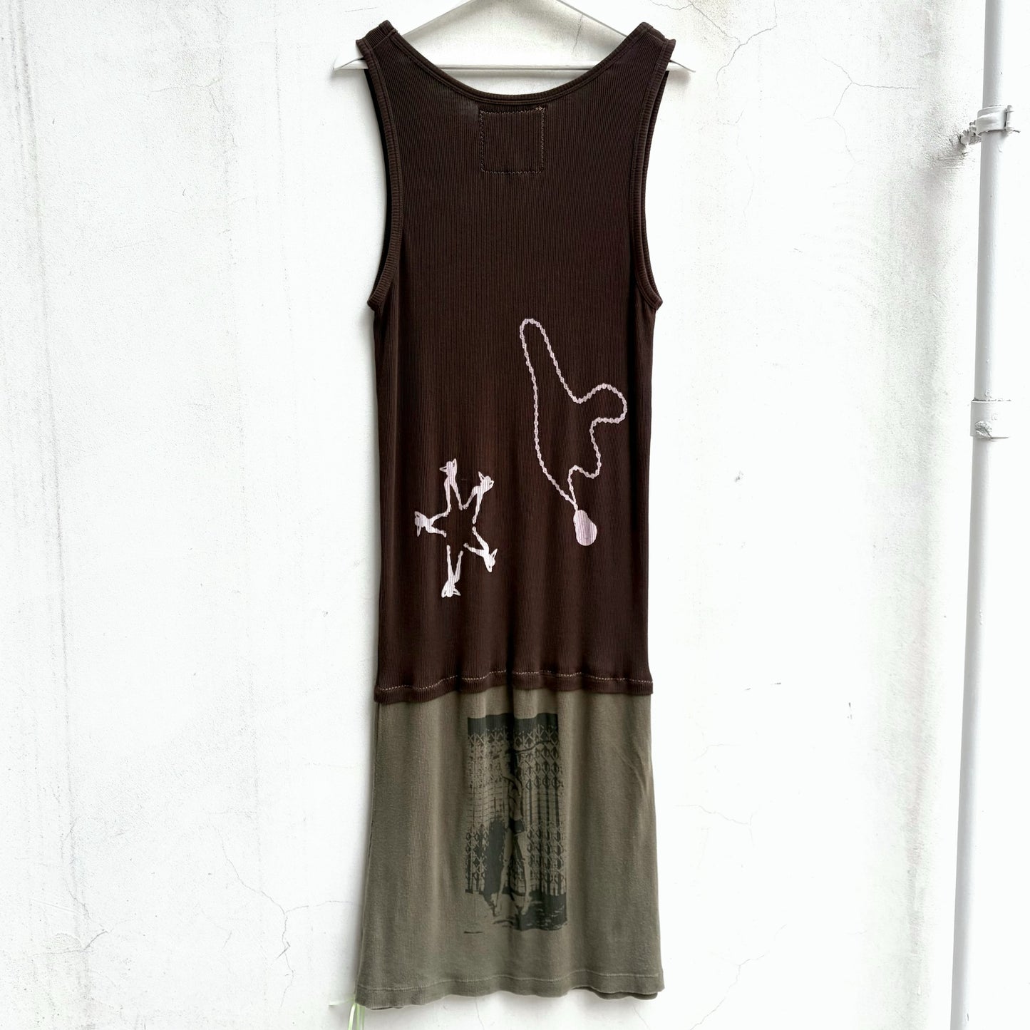 【GATEANDO POR TUS NUBES】TANK TOP DRESS / BROWN / タンクトップドレス