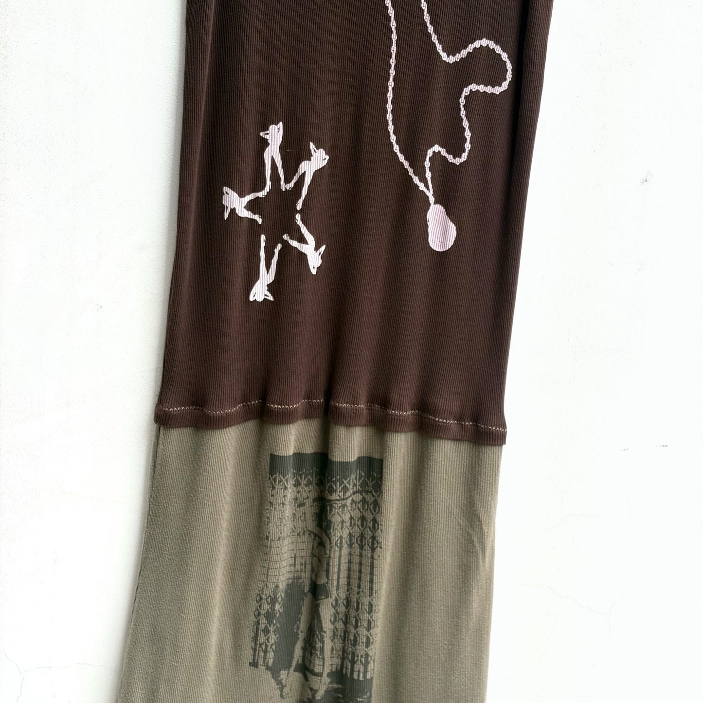 【GATEANDO POR TUS NUBES】TANK TOP DRESS / BROWN / タンクトップドレス