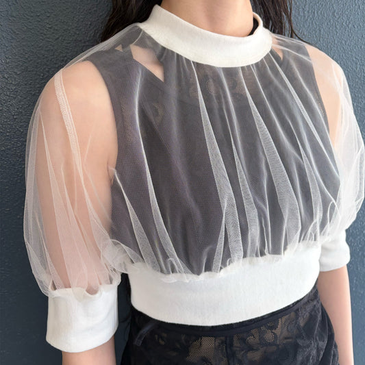 Tulle top / White / チュールトップ