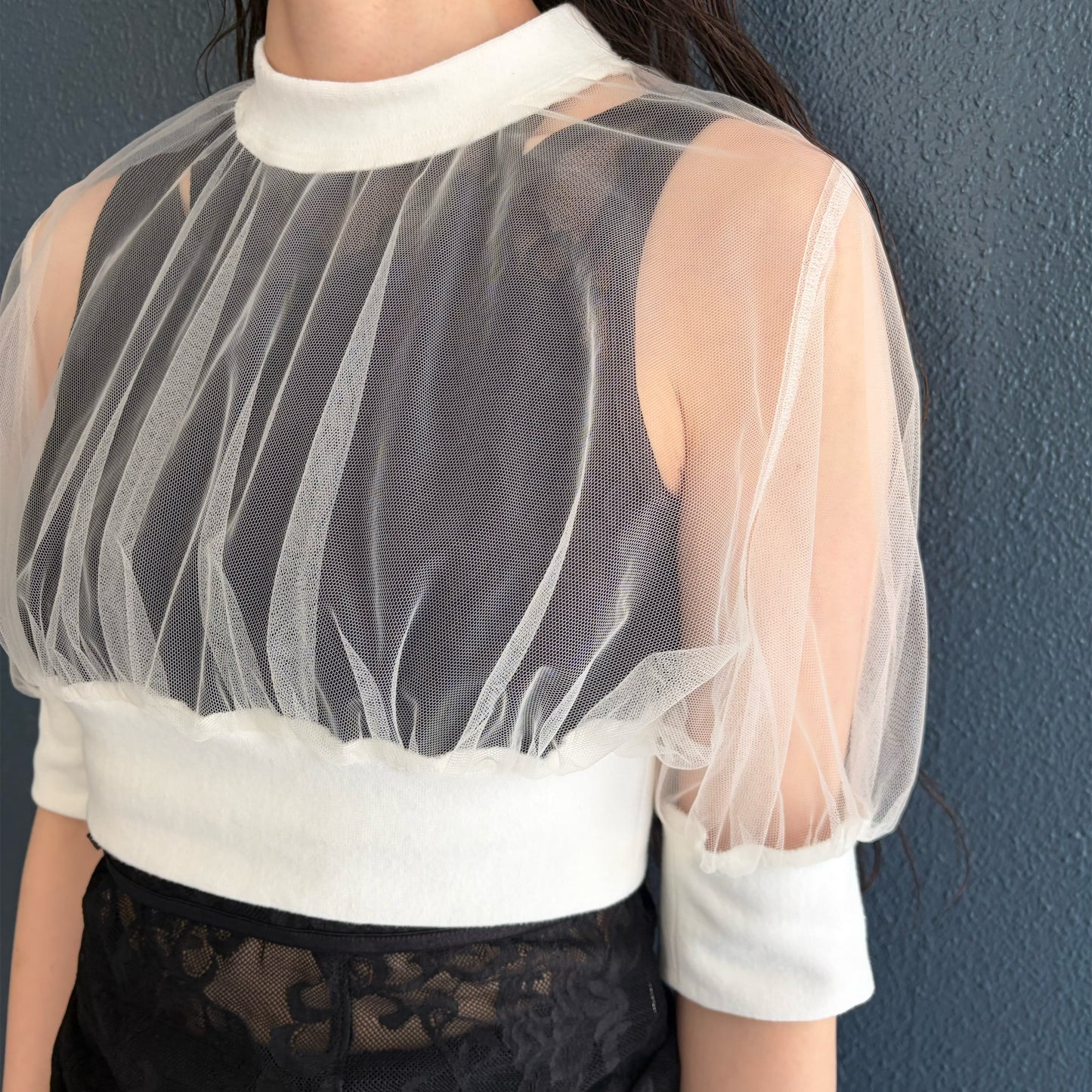 Tulle top / White / チュールトップ