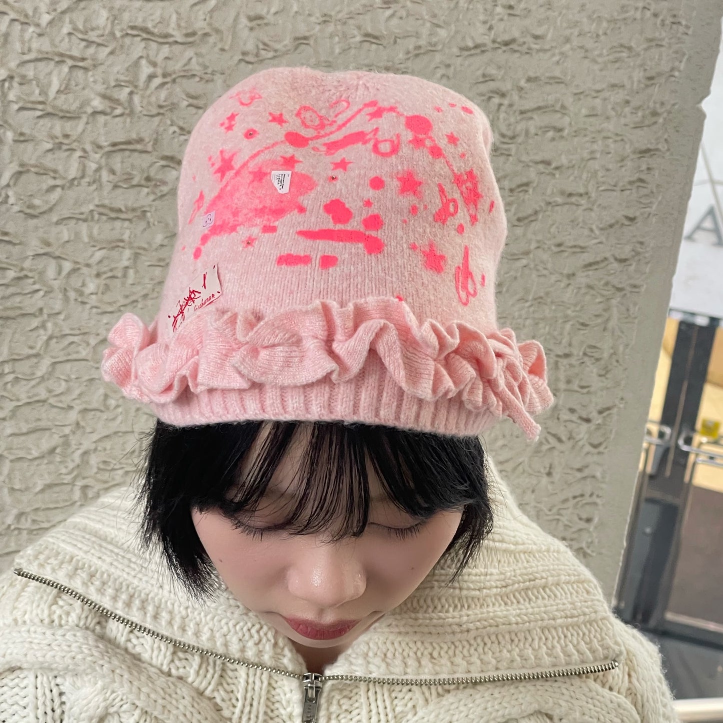 【SHEEP SOUVENIR】sheep vs winter knit cap / pink / ニットキャップ