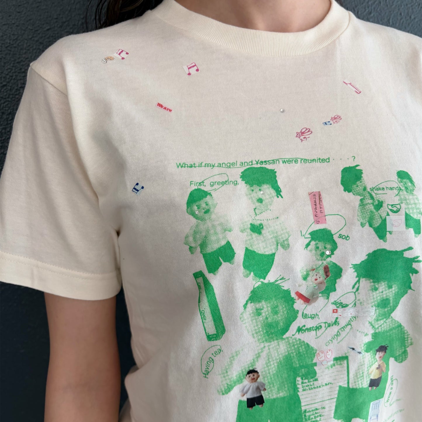 We are 友 T-shirt / Off white / プリントTシャツ