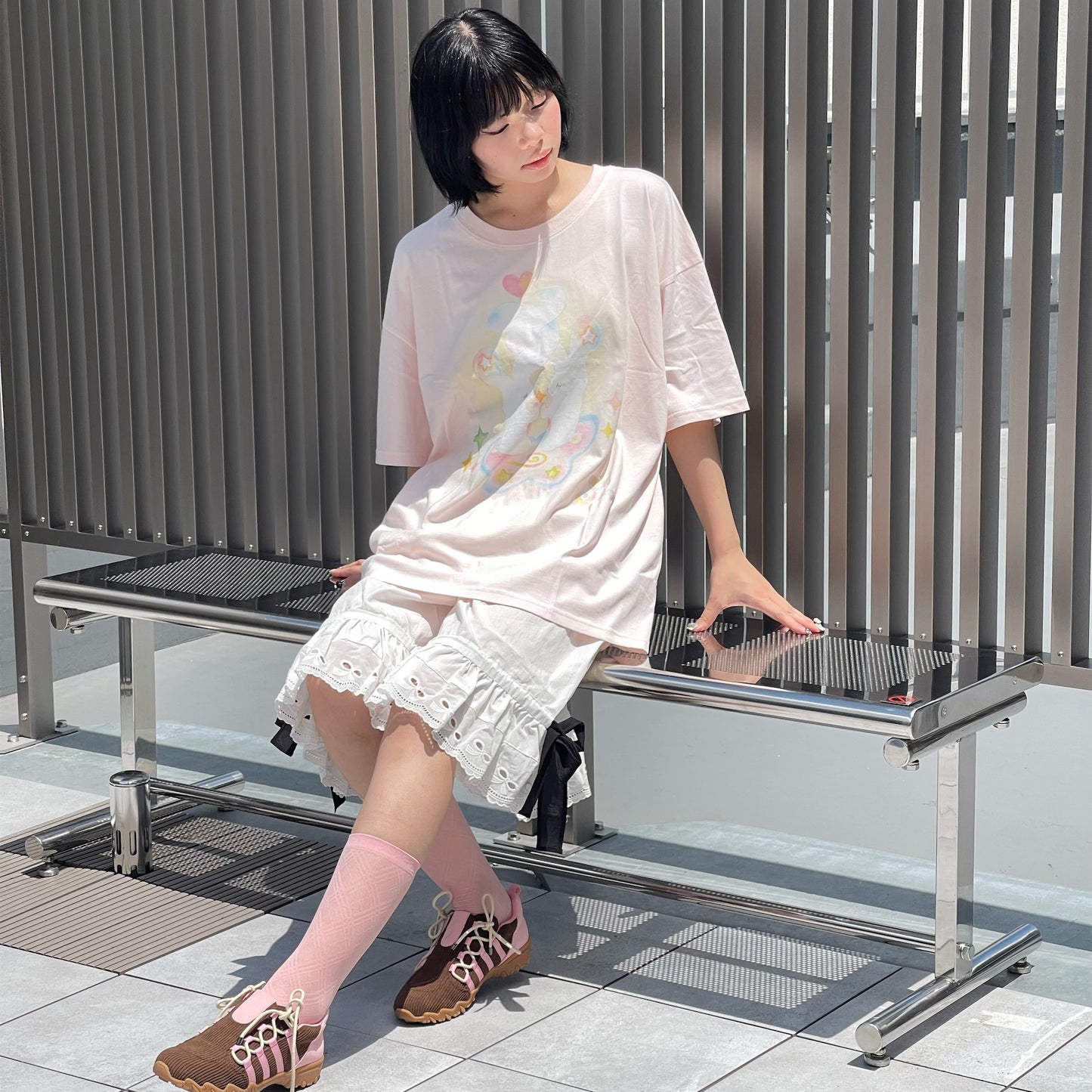 Tシャツ・カットソー [JOLIE LAIDE] Starlight bunny twin t-shirt Jolie laide x plasticpeco]Starlight bunny twin t-shirt