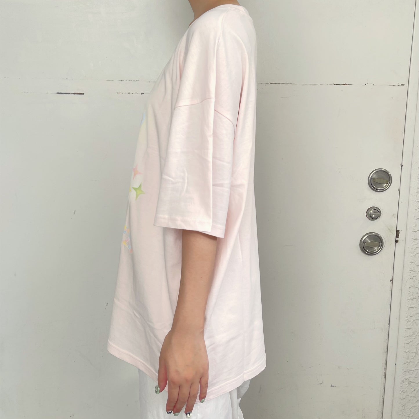 [Jolie laide x plasticpeco]Starlight bunny twin t-shirt / Pink / コラボレーションTシャツ