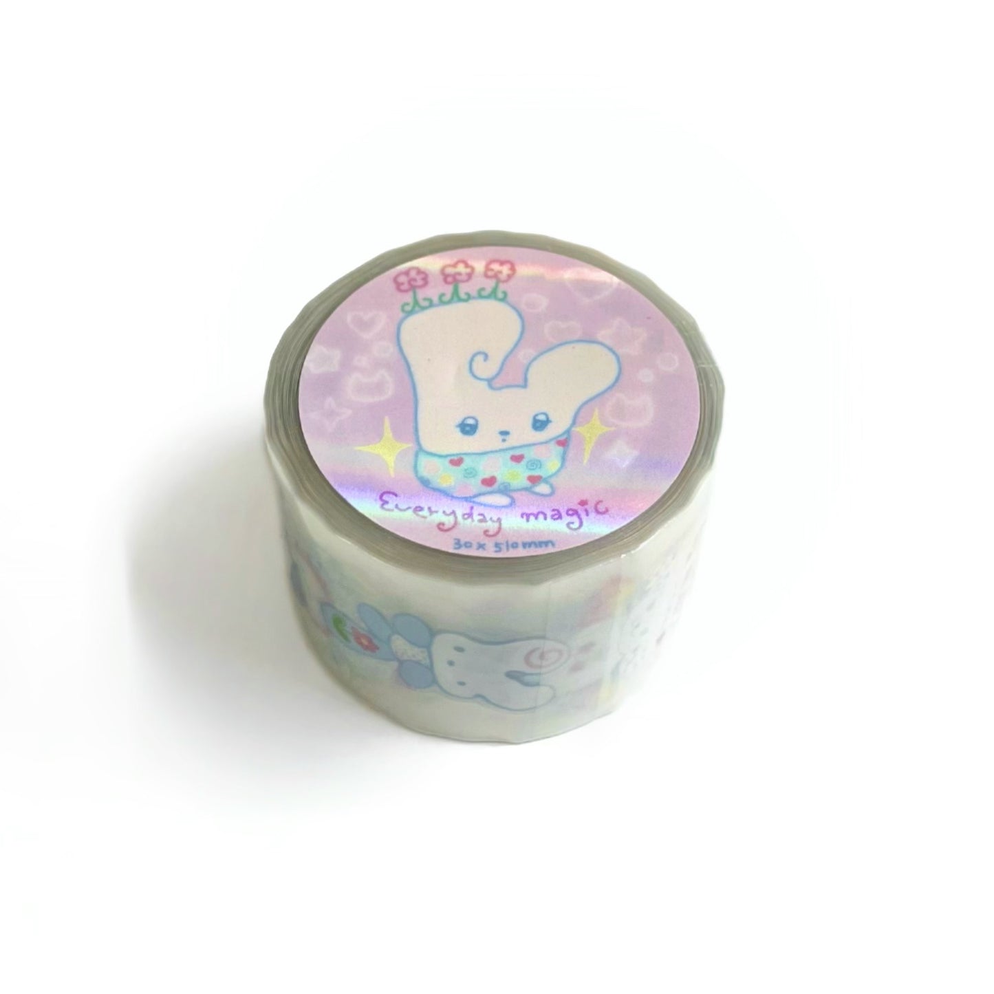 【peco】Matte PET Sticker Tape with Holographic Foil - Everyday Magic / ステッカーテープ
