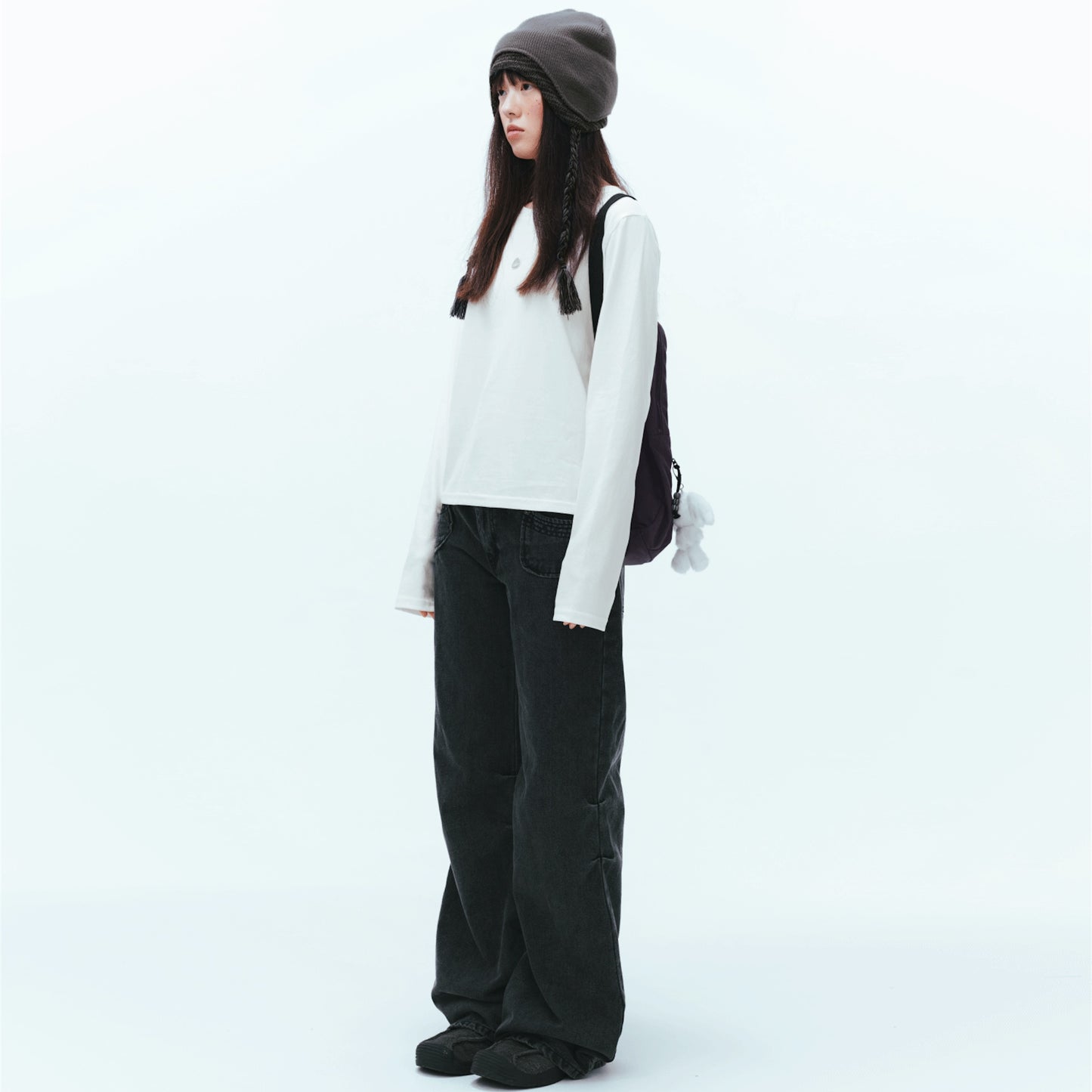 DOUBLE TROOPER BEANIE / COCOA / レイヤードビーニー