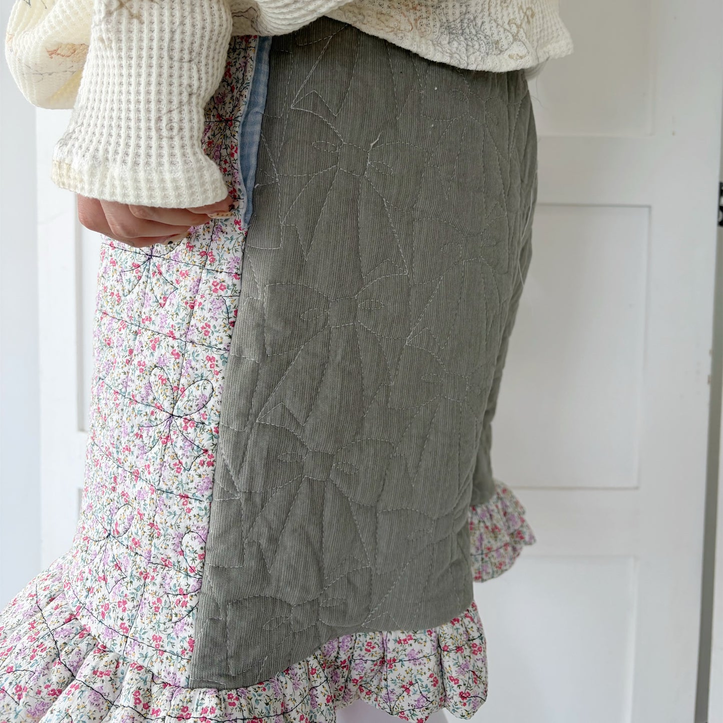 Quilt harf pants / Flower / キルトハーフパンツ