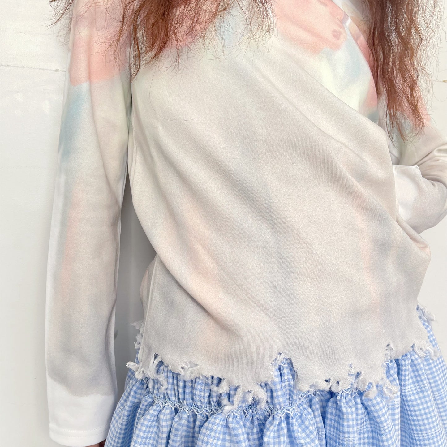 ANGEL DAMAGED T-SHIRT / WHITE / エンジェルダメージトップ