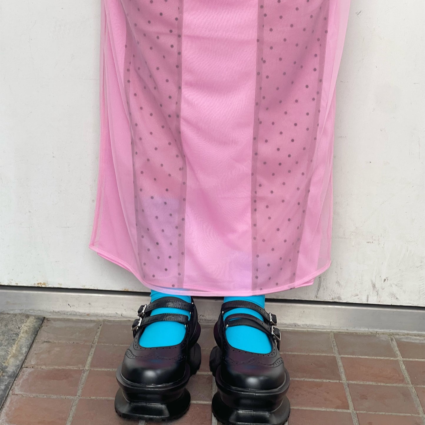 XRAY LONG SKIRT / PINK / シアースカート