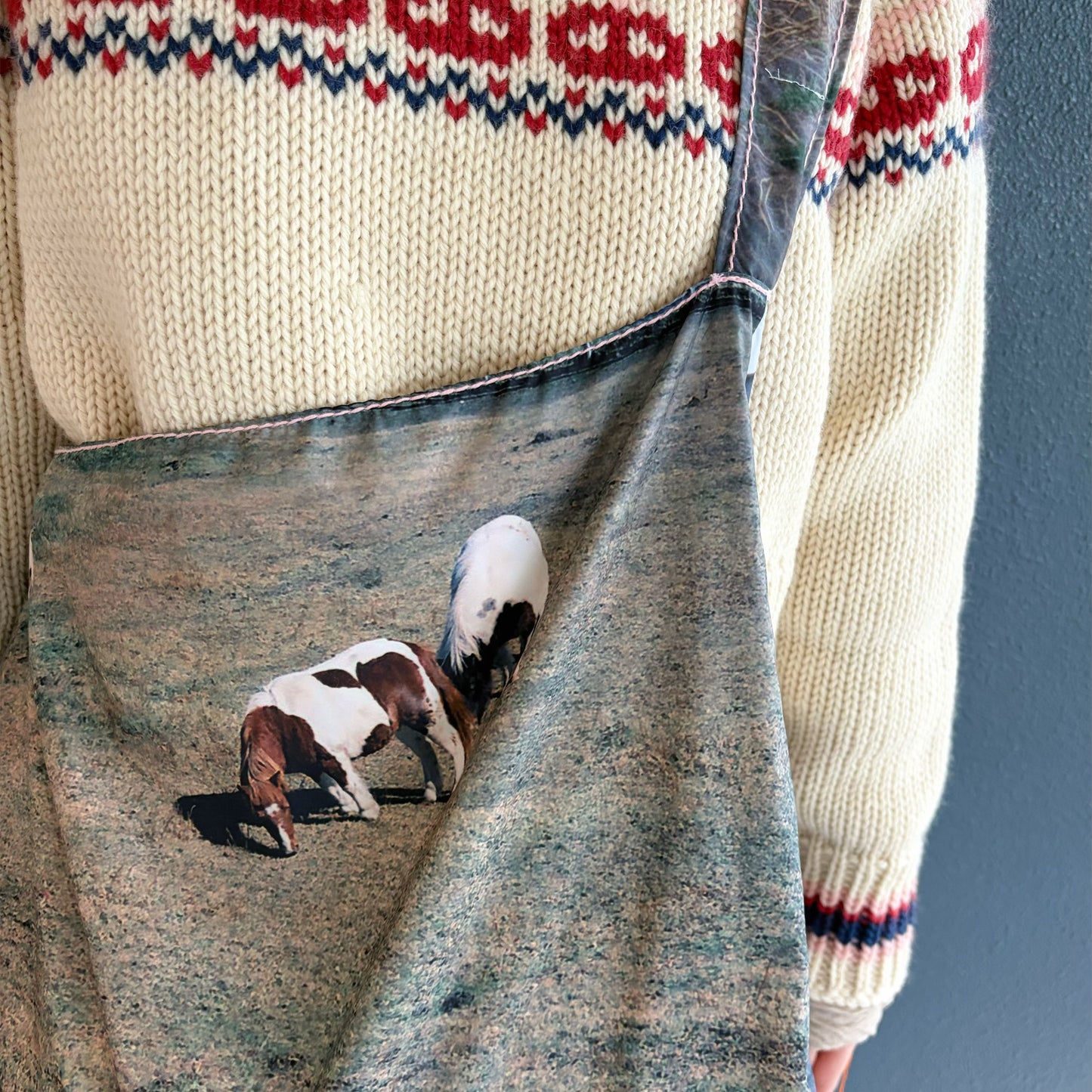 taffeta print shoulder bag / cow / タフタプリントショルダーバッグ