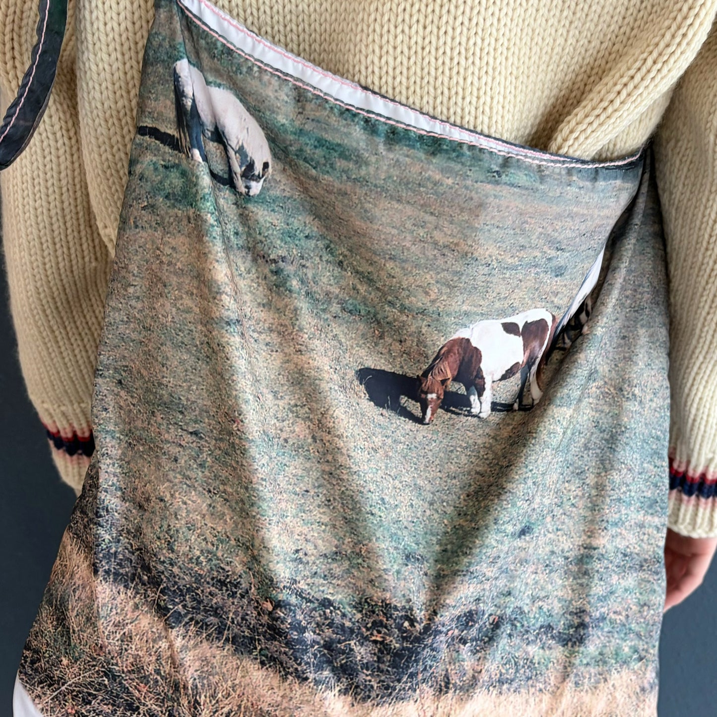 taffeta print shoulder bag / cow / タフタプリントショルダーバッグ