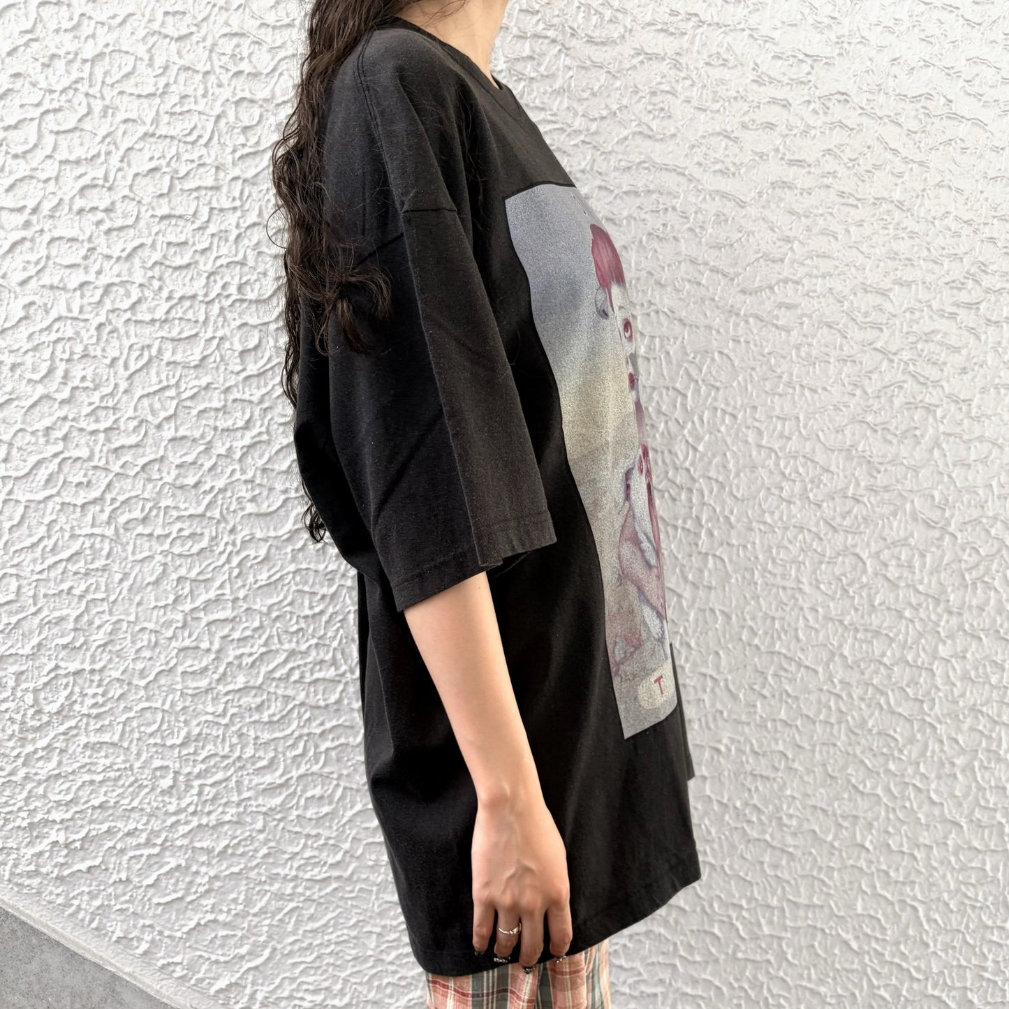THE FOOL T-SHIR BIOWASHED  ARTWORK BY TREVOR BROWN / BLACK / グラフィックプリントTシャツ