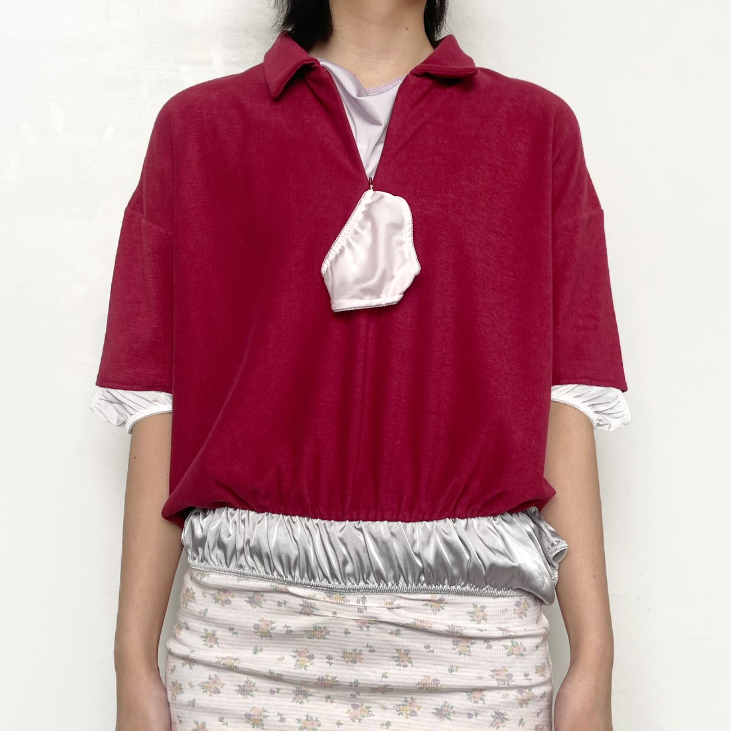 GYM UNIFORM TOPS WITH PANTY / WINE / ジムユニフォームトップ