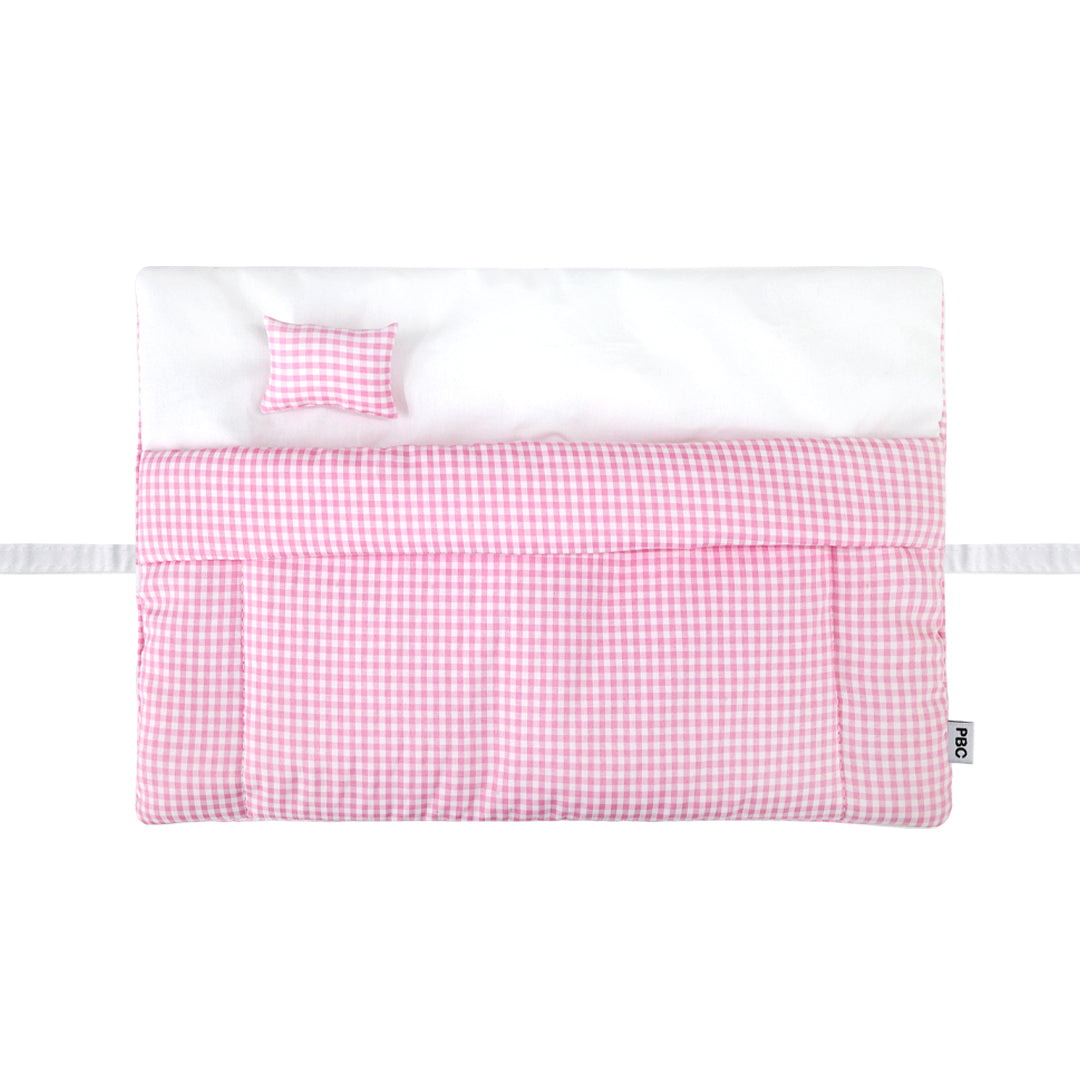 【SHEEP LIMITED】Puffy Bed Book / gingham pink / ノート付きブックカバー