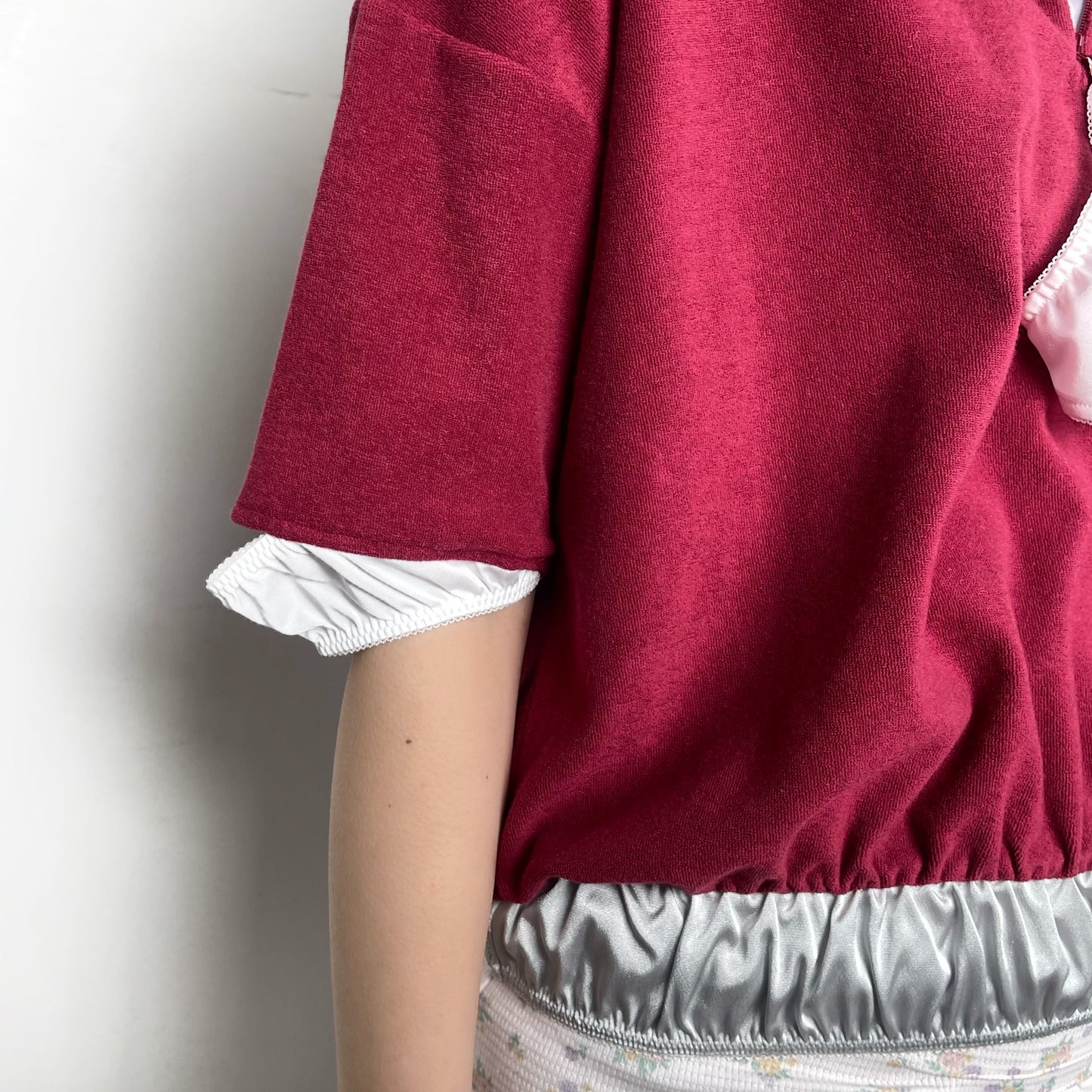 GYM UNIFORM TOPS WITH PANTY / WINE / ジムユニフォームトップ