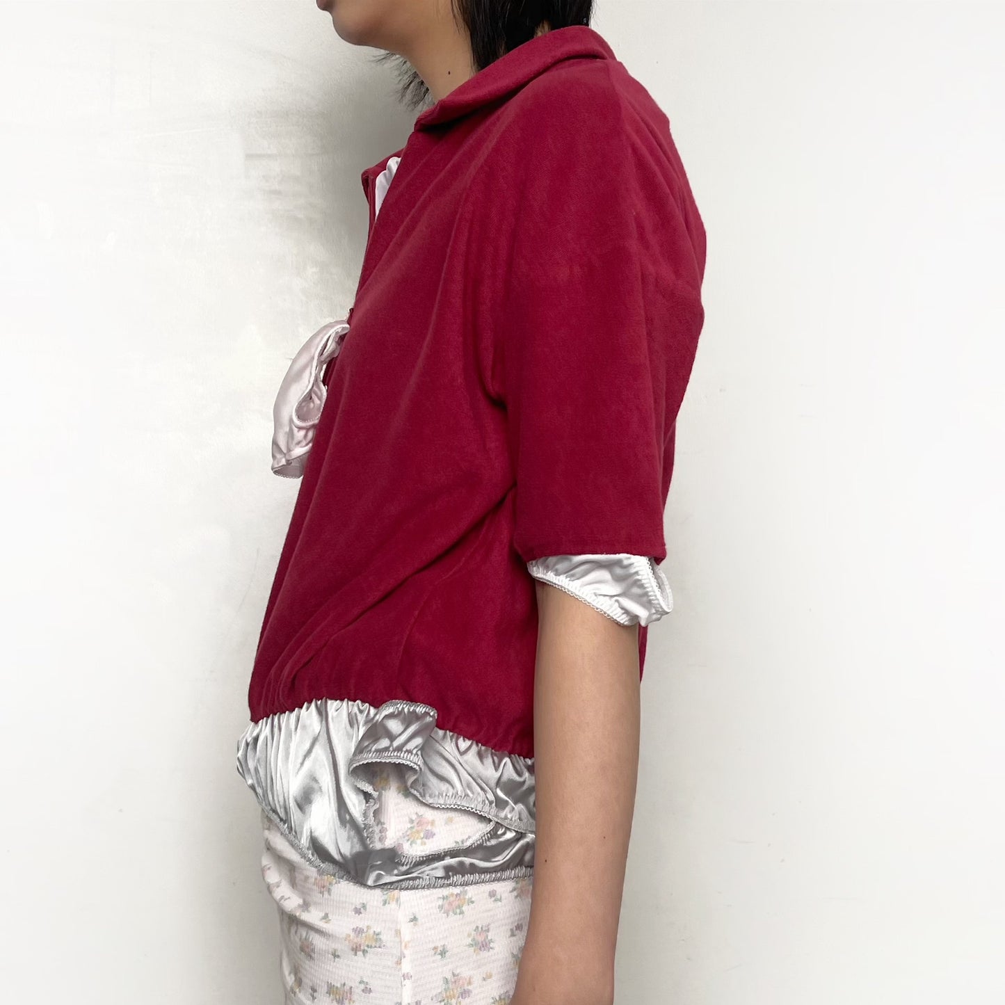 GYM UNIFORM TOPS WITH PANTY / WINE / ジムユニフォームトップ