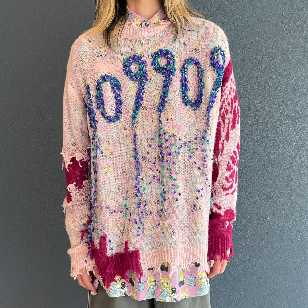 HO99O9 PULLOVER KNIT rurumu: COLLABORATION / BABY PINK / プルオーバーニット