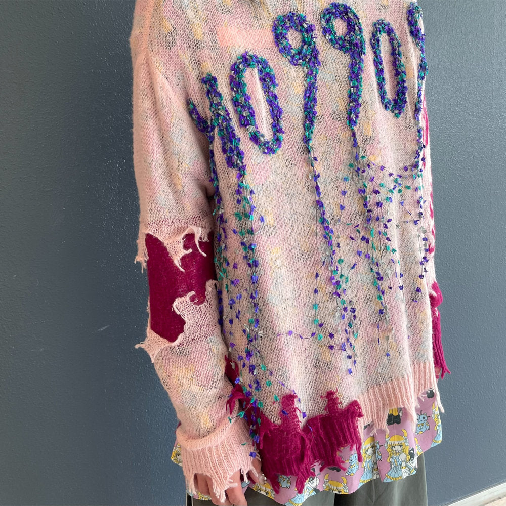 HO99O9 PULLOVER KNIT rurumu: COLLABORATION / BABY PINK / プルオーバーニット