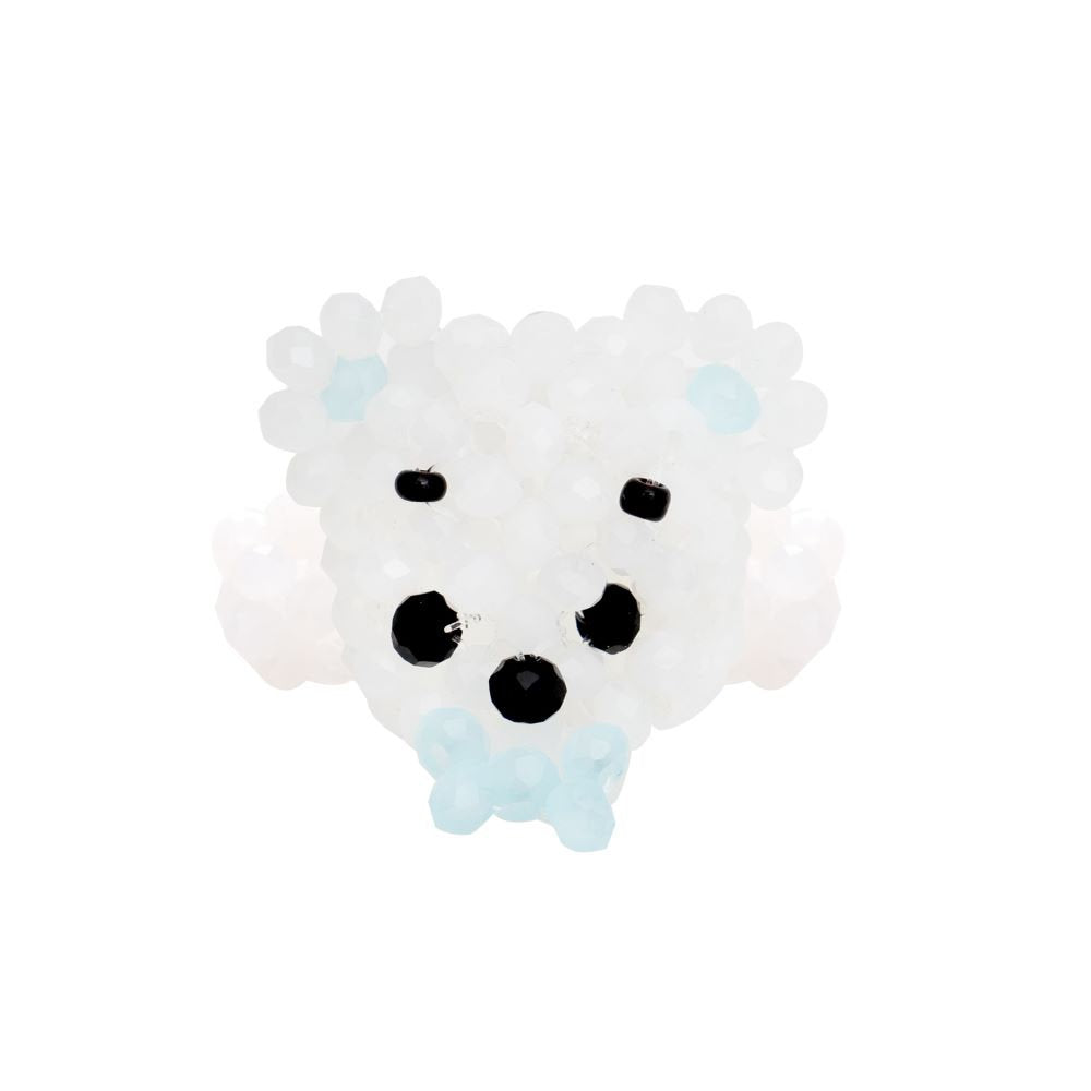 [X YOUNGART] POOKY Beads Ring / White / くまのビーズリング