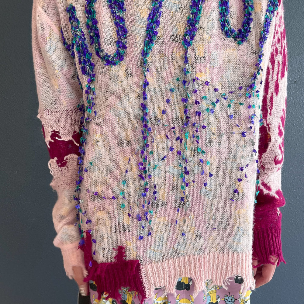 HO99O9 PULLOVER KNIT rurumu: COLLABORATION / BABY PINK / プルオーバーニット