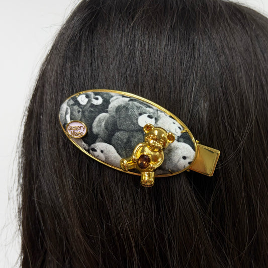 Puppet Print Series -hairclip / bears / プリントヘアクリップ