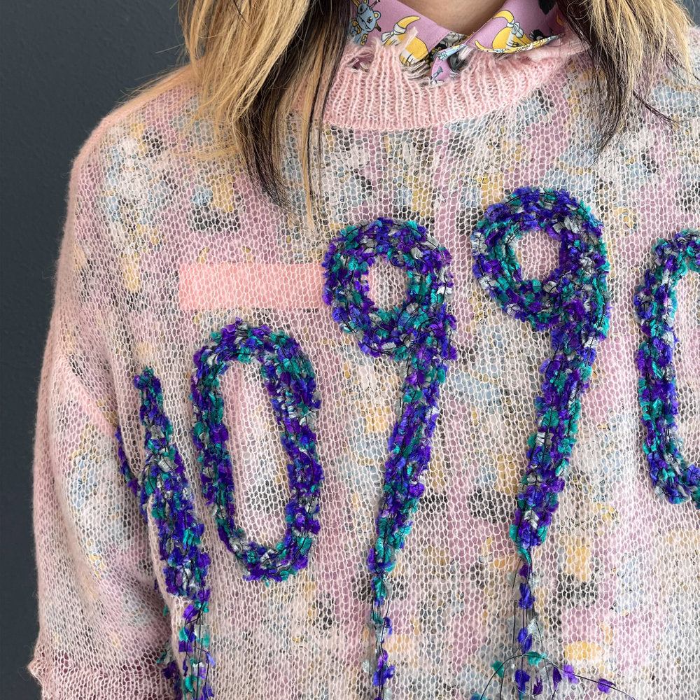 HO99O9 PULLOVER KNIT rurumu: COLLABORATION / BABY PINK / プルオーバーニット