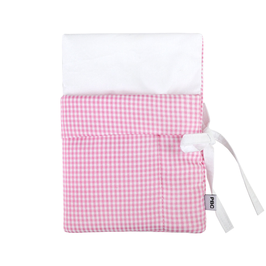 【SHEEP LIMITED】Puffy Bed Book / gingham pink / ノート付きブックカバー