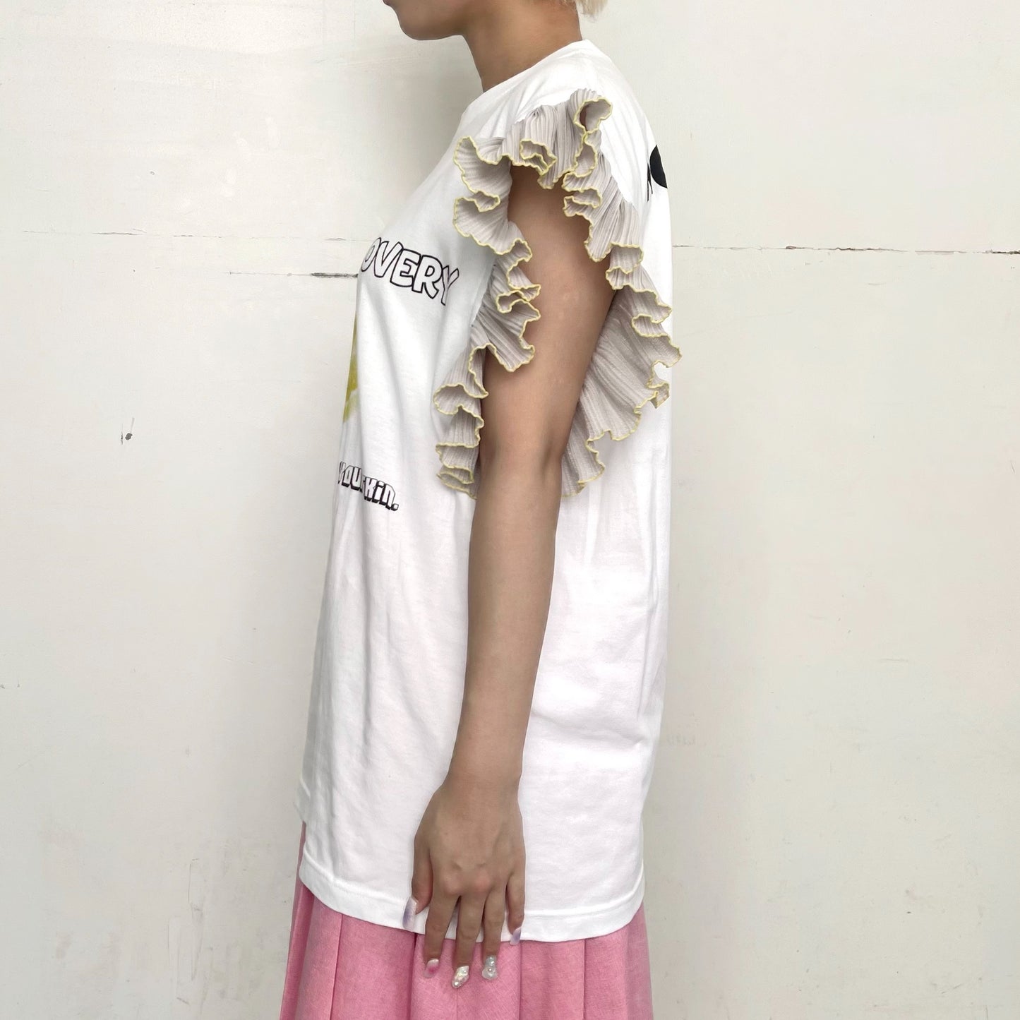 アイカツ フリルスリーブTシャツ FRILL SLEEVE T-SHIRT / WHITE / フリルスリーブTシャツ | シープ