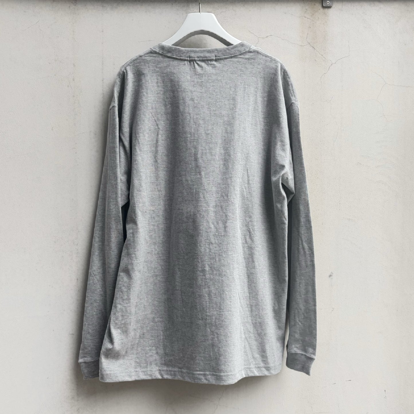 coin and ring embroidery long sleeve t shirt / gray / 刺繍ロングスリーブTシャツ