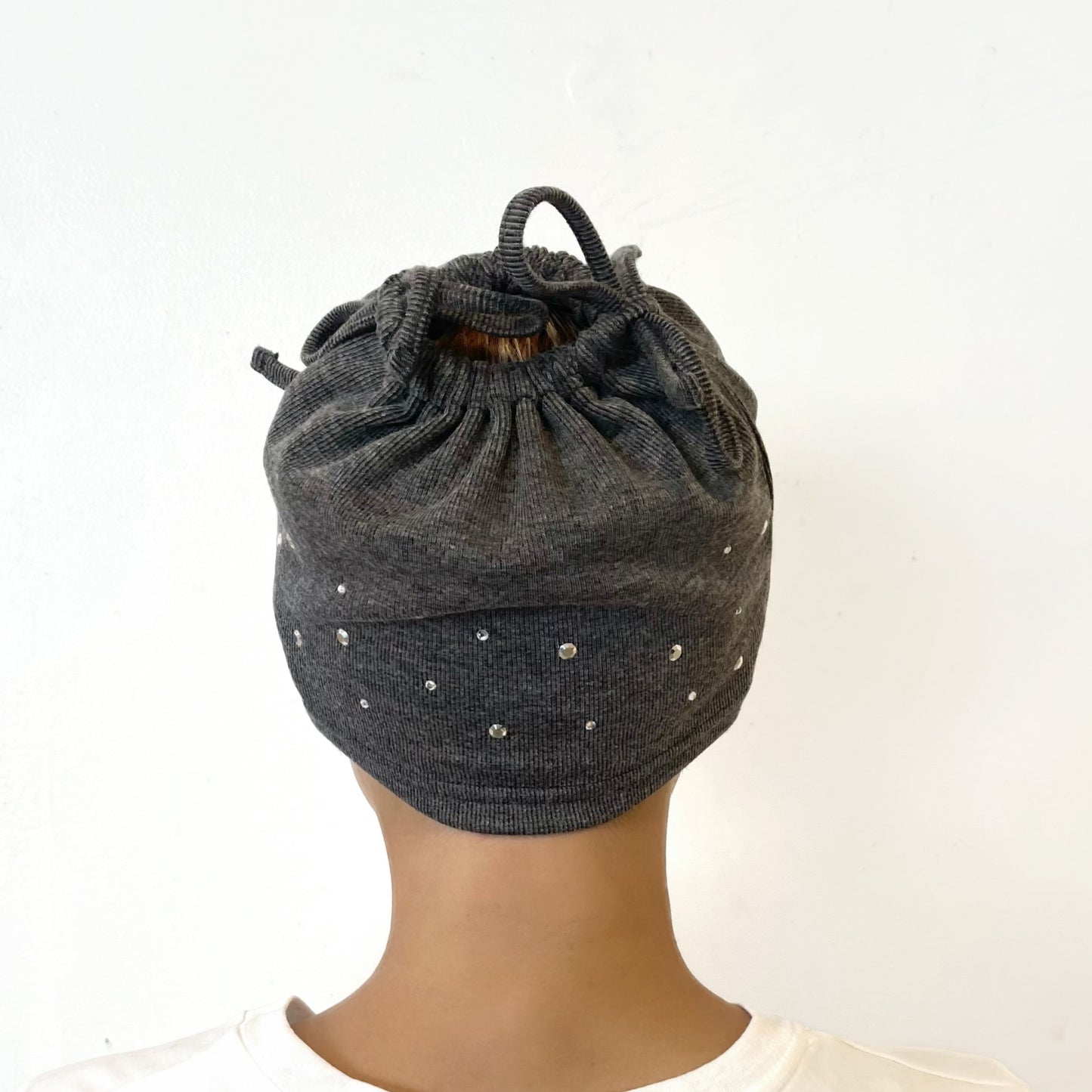 Hotfix Drawstring Beanie / Charcoal / ドローストリングビーニー