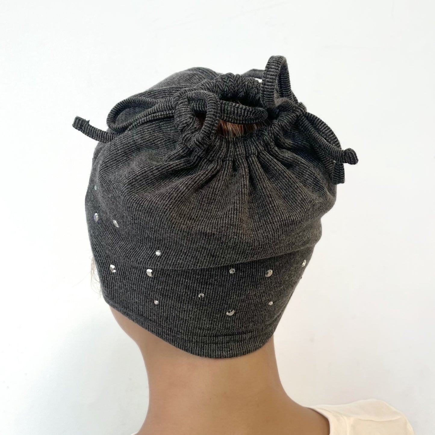 Hotfix Drawstring Beanie / Charcoal / ドローストリングビーニー
