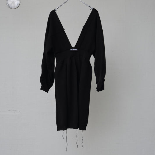 LOOSE SOCKS! DECONSTRUCTED KNIT / BLACK / ルーズソックス構築ドレス