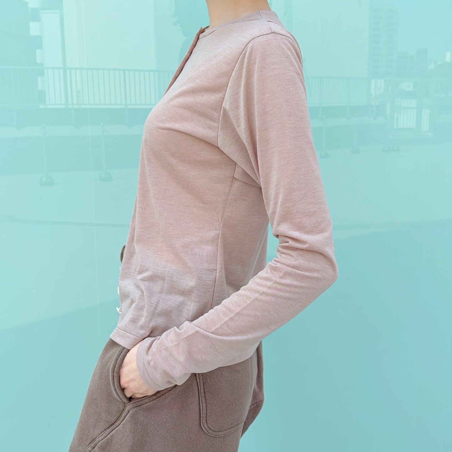 The Oopsie Bra cadi / MOCHA BEIGE / ボタンカーディガン