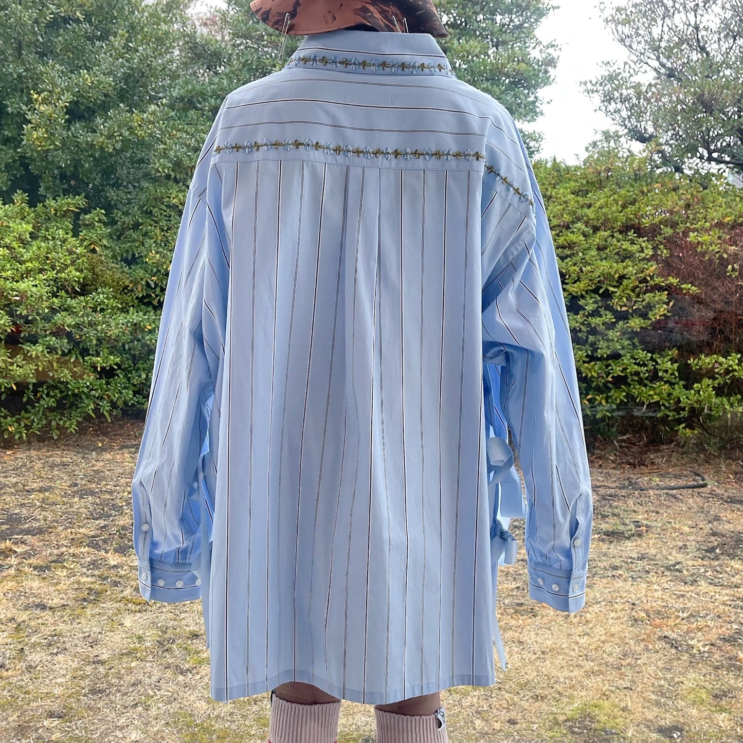 GIRLS SHIRT / BLUE STRIPE / ストライプシャツ / MAYA SHIBASAKIコラボレーション
