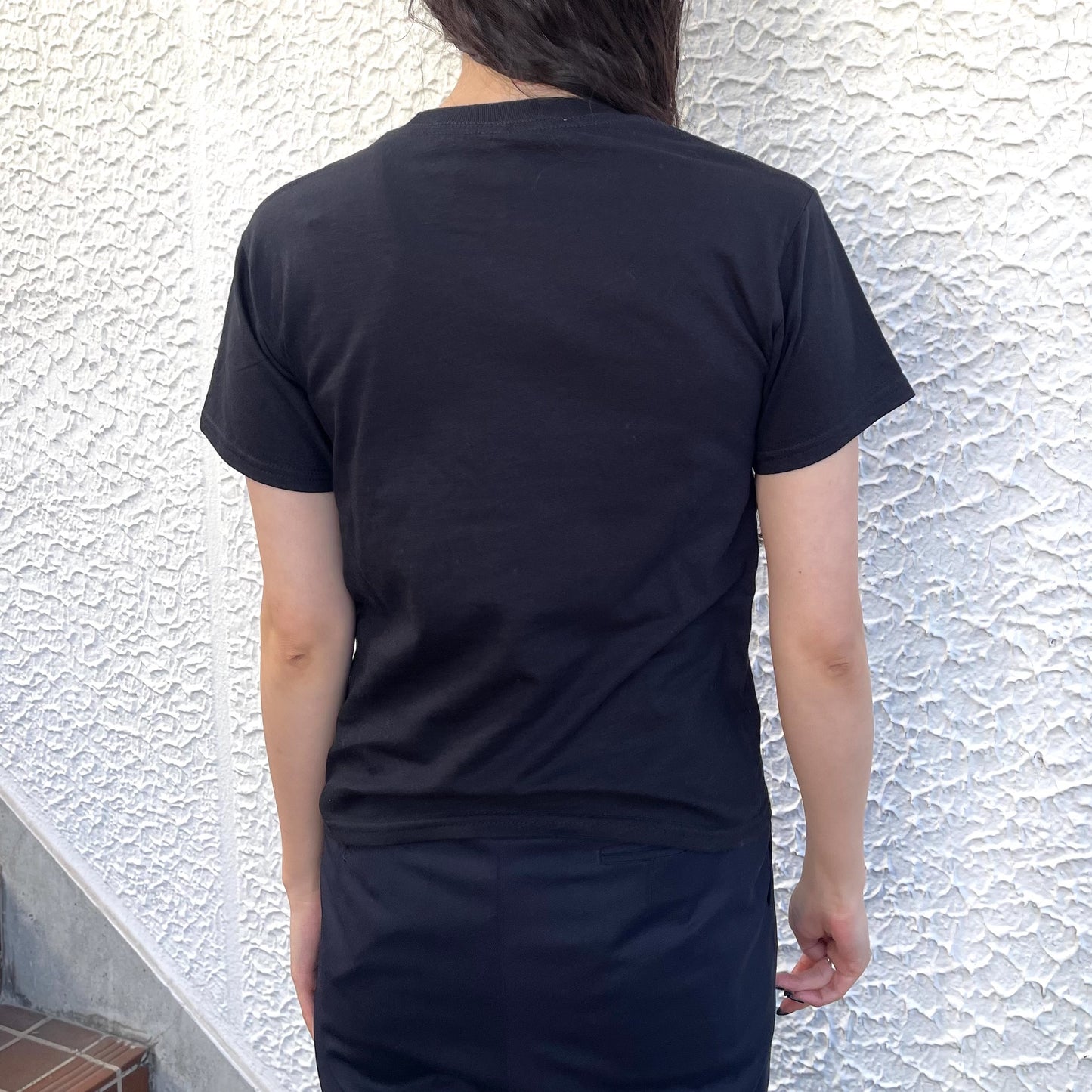 Black skeleton tee M / エアブラシTシャツ