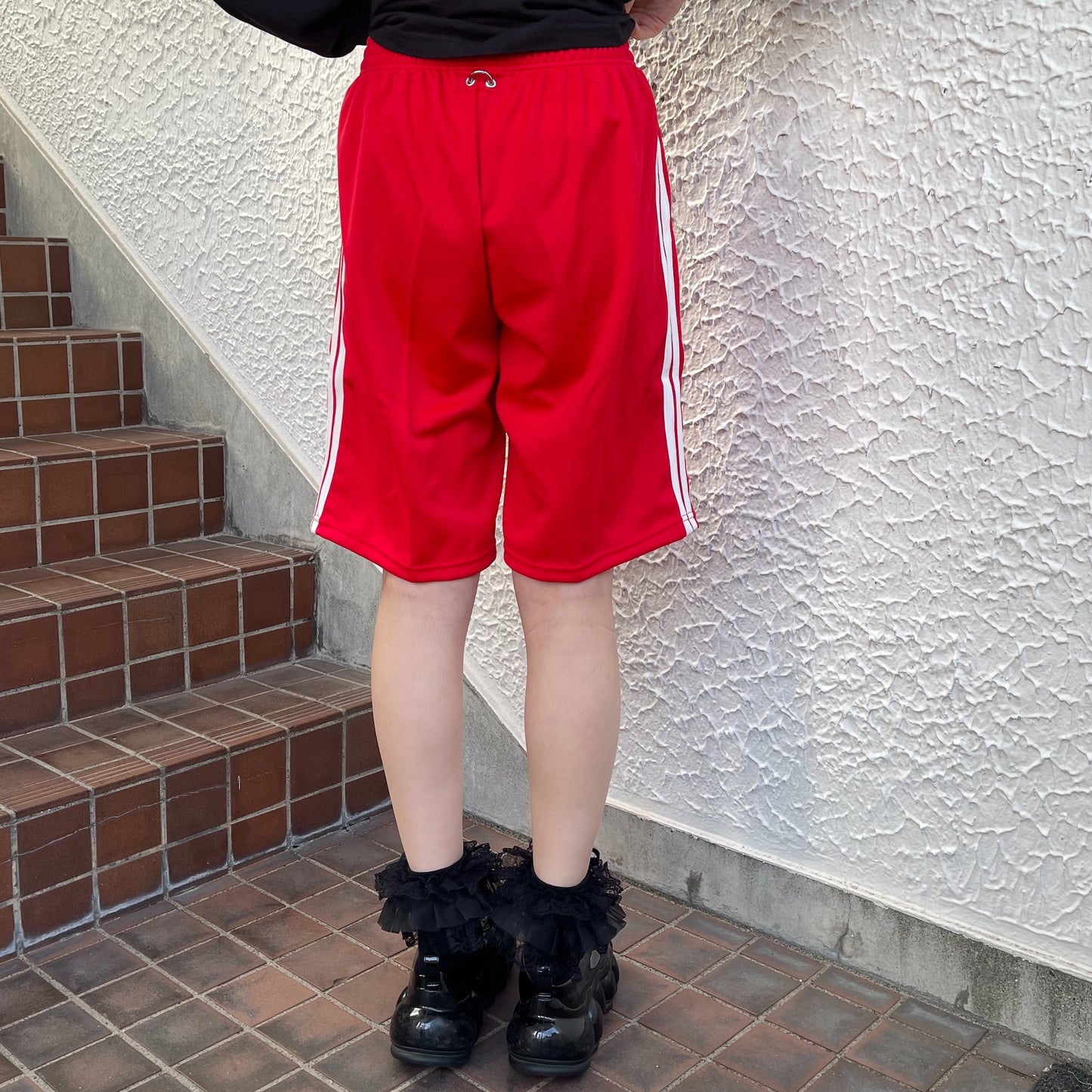 FLARE LAYERED SLACKS LUXE / NAVY / 3WAYジャージドッキングスラックス