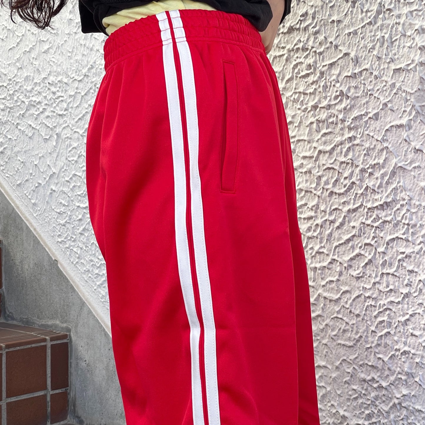 FLARE LAYERED SLACKS LUXE / NAVY / 3WAYジャージドッキングスラックス