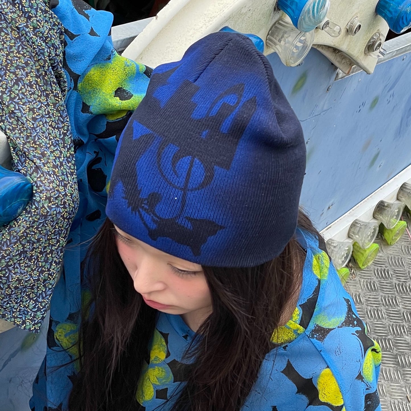 【SHEEP SOUVENIR】sheep playing in town beanie / navy / スプレービーニー