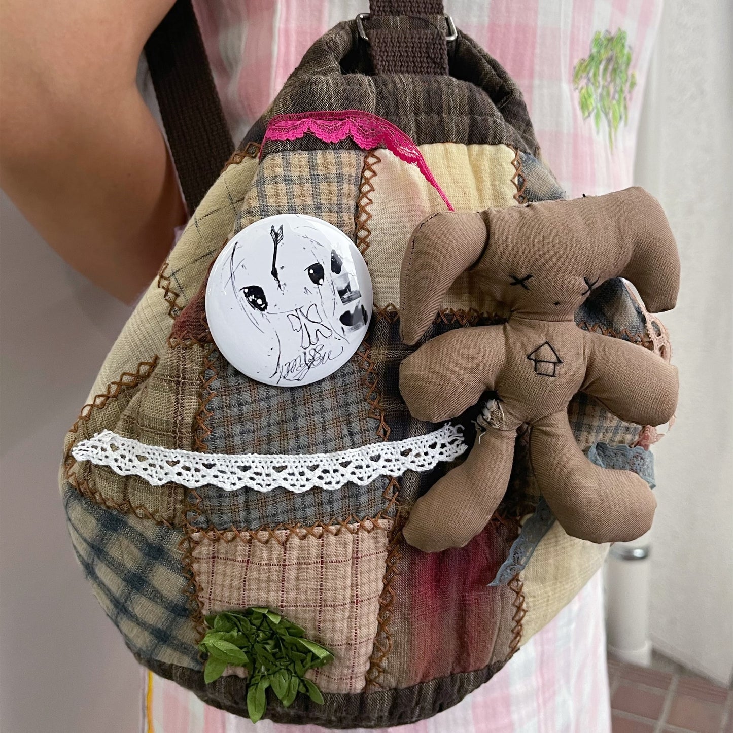 Patch work Bag+ / Brown / パッチワークハンドバッグ